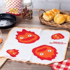 2 Pcs Set Kitchen Towel Calcifer - Howl'S Moving Castle