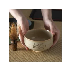 Akahada-Yaki Matcha Tea Bowl & Whisk - My Neighbor Totoro