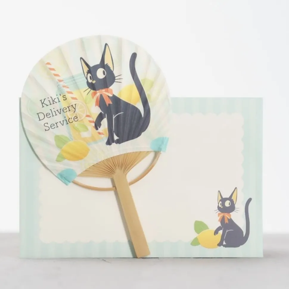 Bamboo Fan & Letter Set Jiji With Lemon - Kiki'S Delivery Service