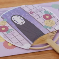 Bamboo Fan & Letter Set No Face With Flower - Spirited Away