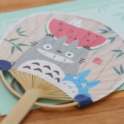 Bamboo Fan & Letter Set Totoro With Watermelon - My Neighbor Totoro