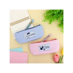 Blue Checkered Pencil Case - My Neighbor Totoro