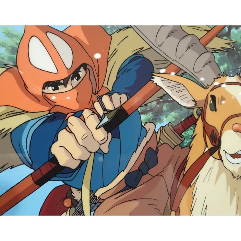Cel Art Ashitaka Goes To Battle - Studio Ghibli