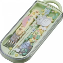 Chopsticks Spoon Fork Box Set Totoro Holding Umbrella - My Neighbor T