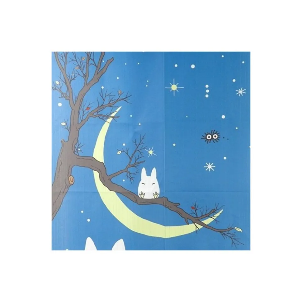 Curtains Totoro Winter Sky - My Neighbor Totoro