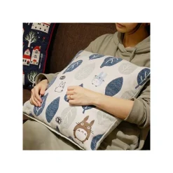 Cushion Big Totoro Blue & Green Leaves 45X45 Cm - My Neighbour Totoro