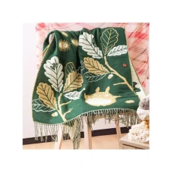 Dark Green Stole Oak Leaves - My Neighbor Totoro