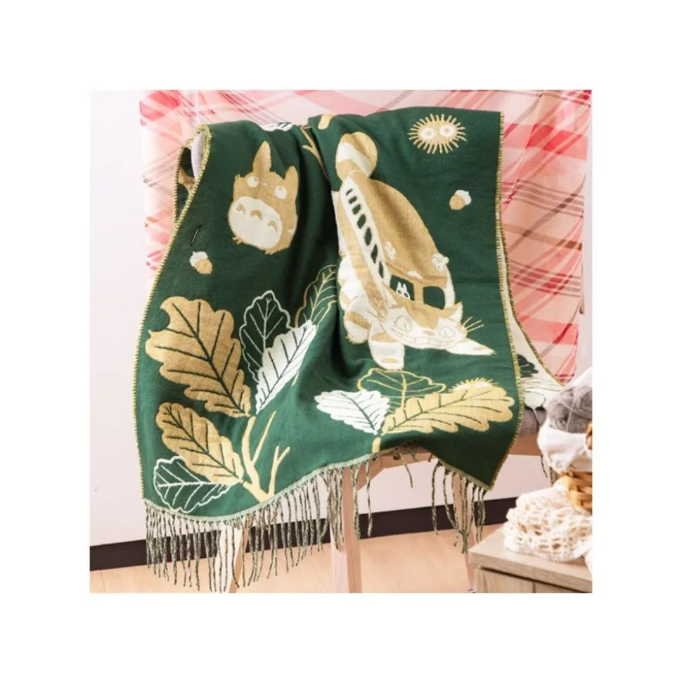 Dark Green Stole Oak Leaves - My Neighbor Totoro