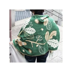 Dark Green Stole Oak Leaves - My Neighbor Totoro