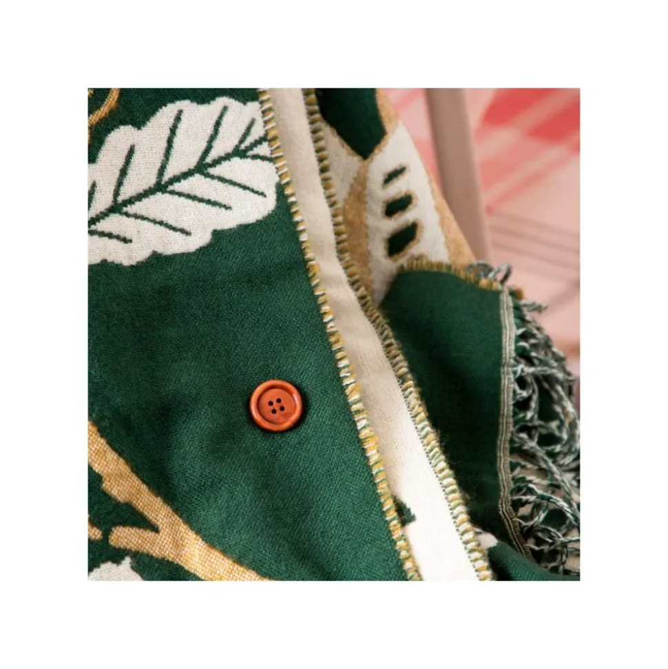 Dark Green Stole Oak Leaves - My Neighbor Totoro