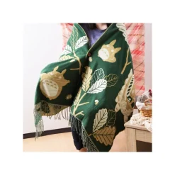 Dark Green Stole Oak Leaves - My Neighbor Totoro