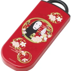 Dark Red Set Chopsticks Spoon Fork No Face - Spirited Away