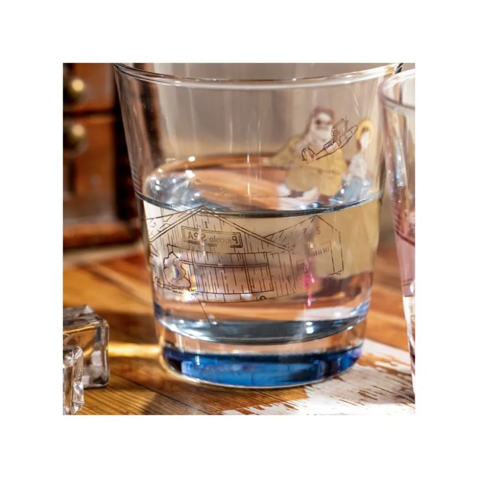 Decorated Glass Marco & Fio - Porco Rosso