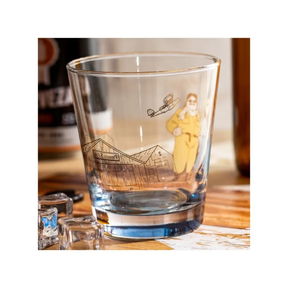 Decorated Glass Marco & Fio - Porco Rosso