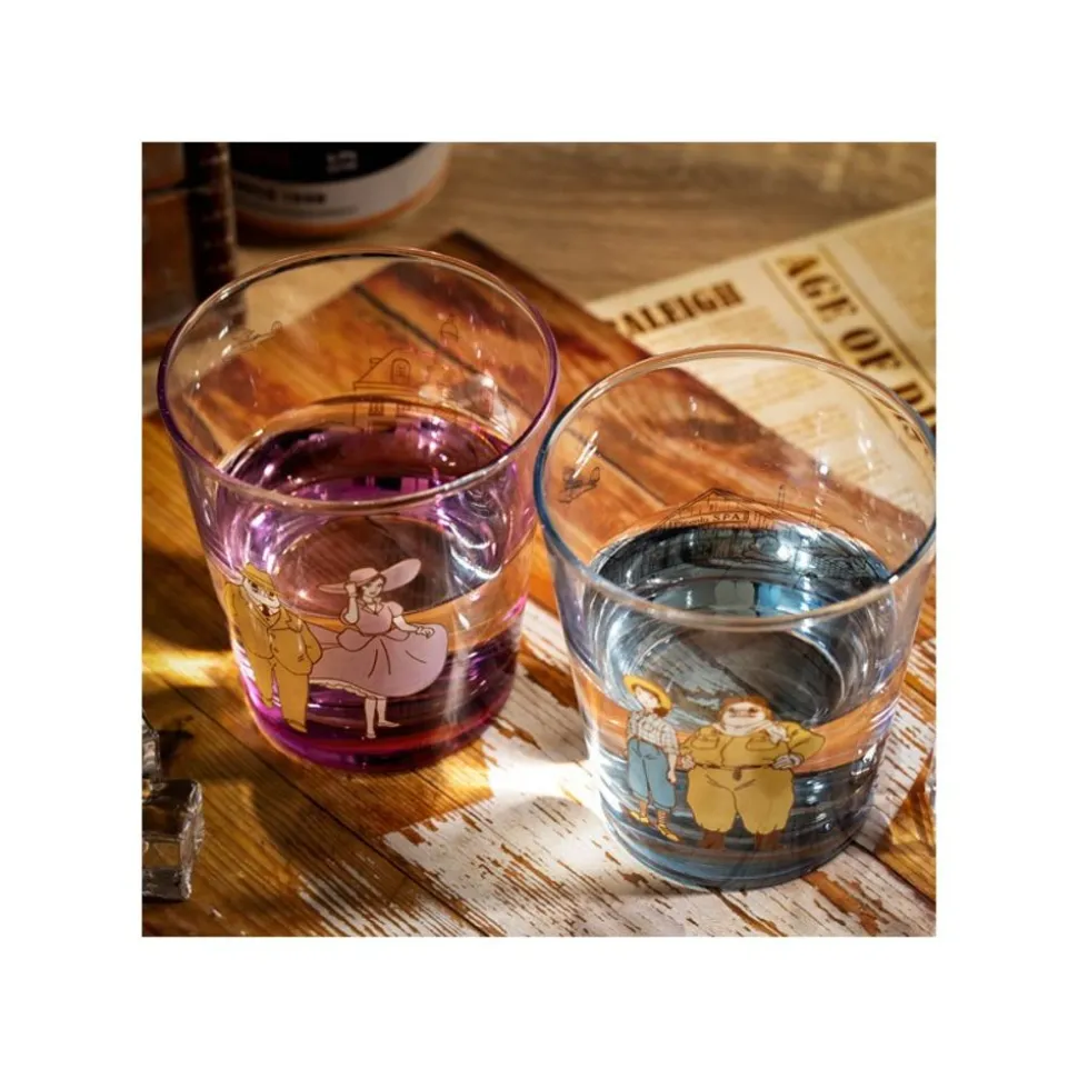 Decorated Glass Marco & Gina - Porco Rosso