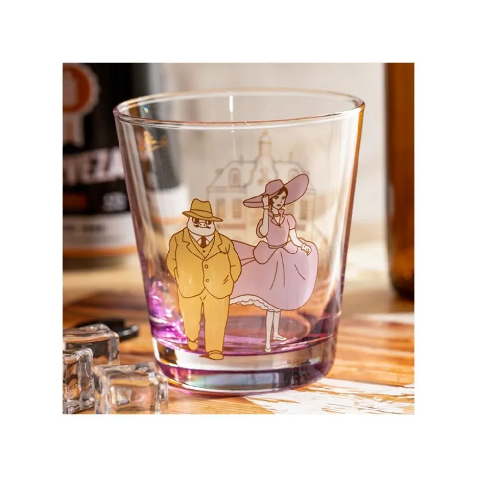 Decorated Glass Marco & Gina - Porco Rosso