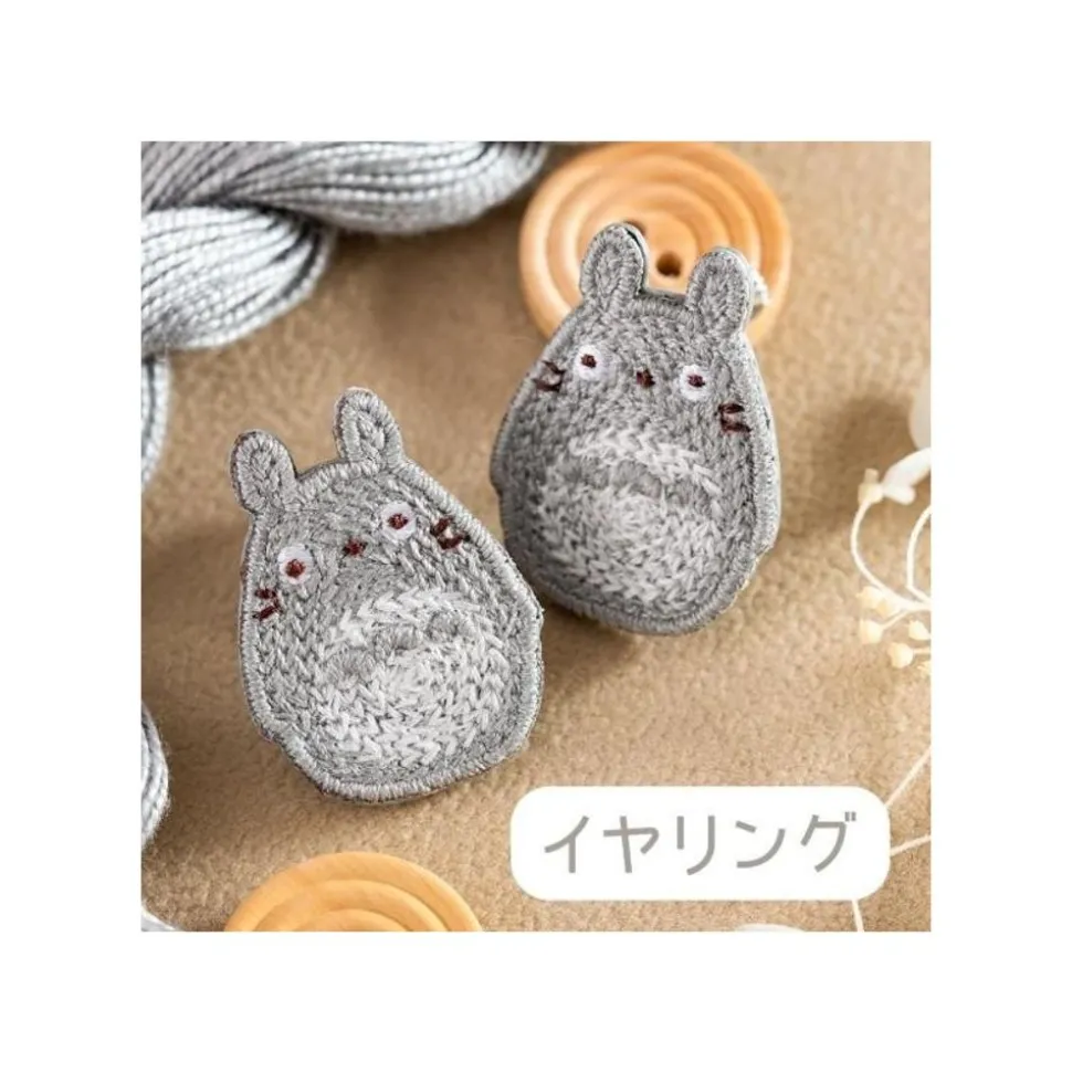 Earrings Embroidery Serie Totoro - My Neighbour Totoro