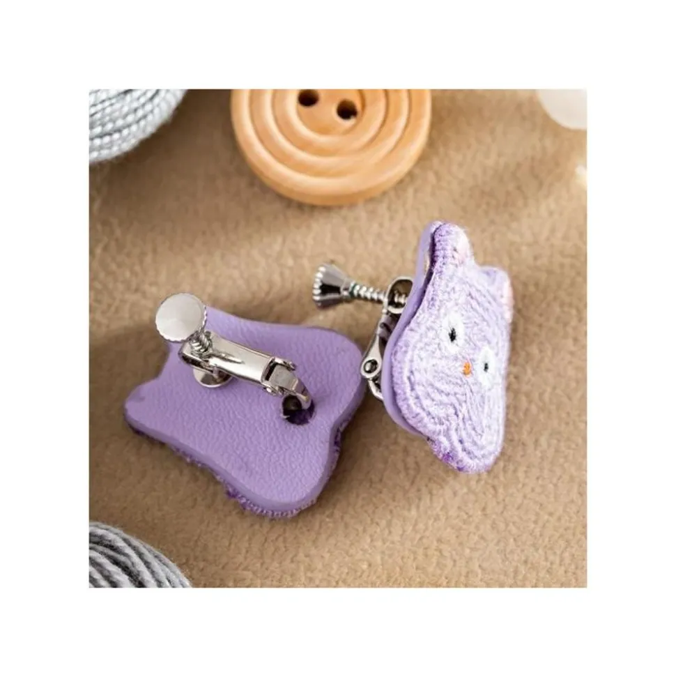 Earrings Embroidery Serie Boh Mouse - Sprited Away