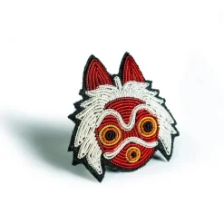 Embroidered Jewel Brooch San'S Mask - Princess Mononoke