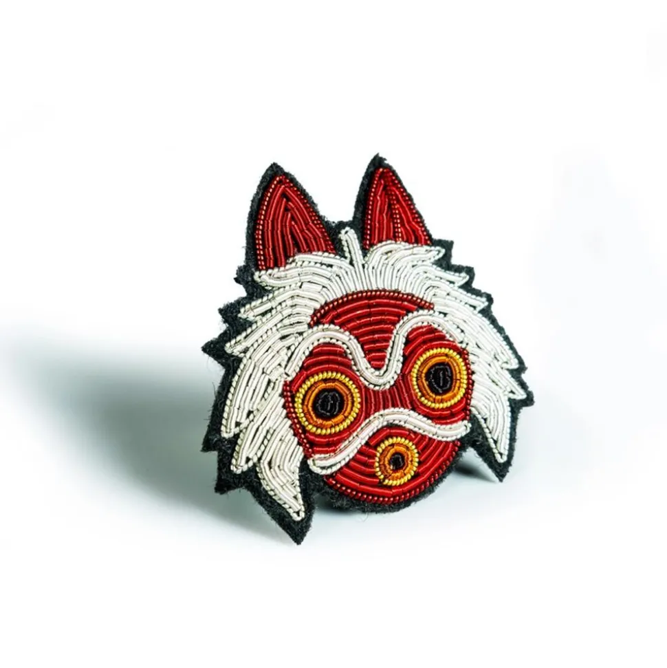 Embroidered Jewel Brooch San'S Mask - Princess Mononoke