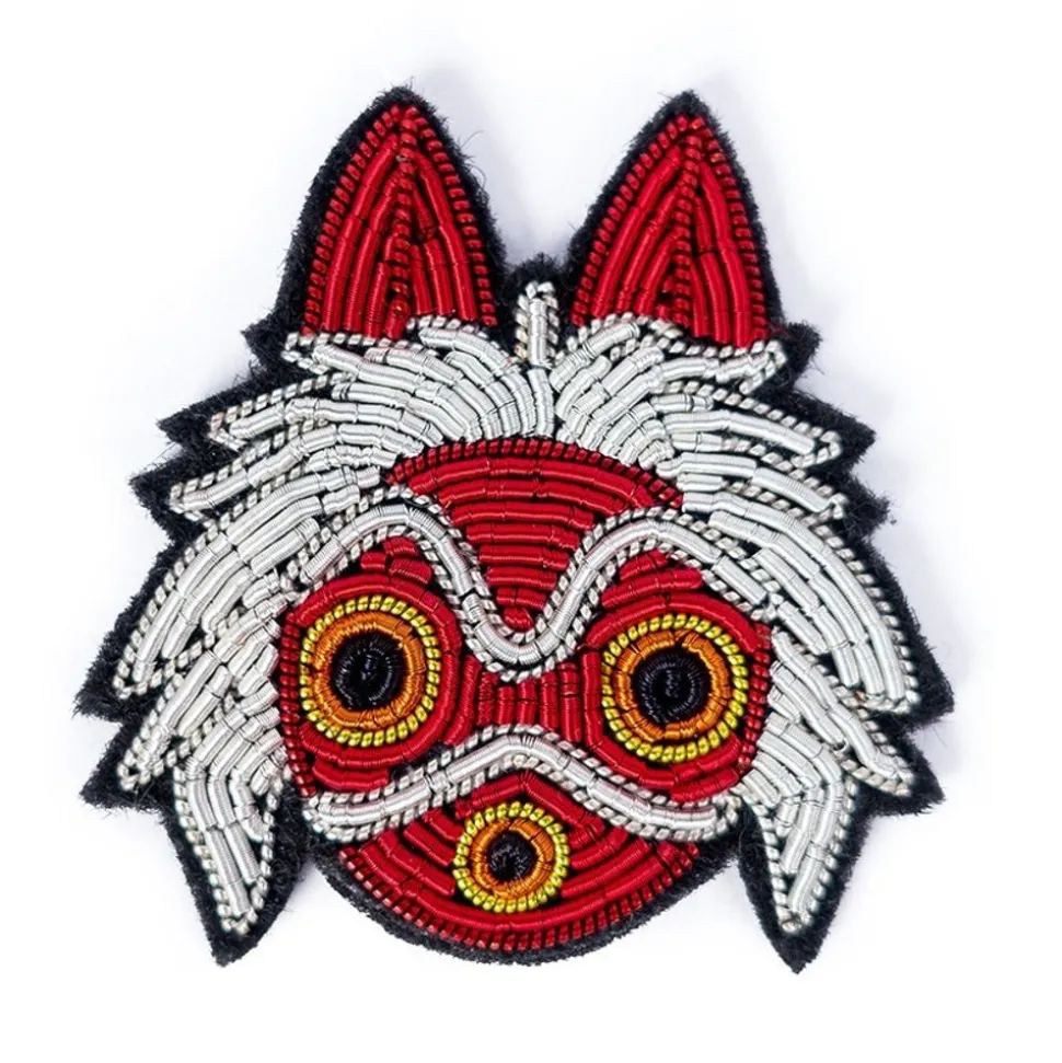 Embroidered Jewel Brooch San'S Mask - Princess Mononoke