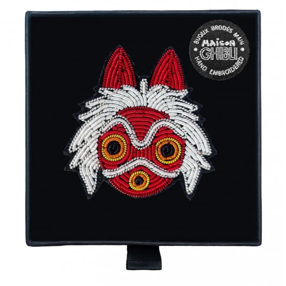 Embroidered Jewel Brooch San'S Mask - Princess Mononoke
