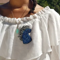 Embroidered Jewel Brooch Night Walker - Princess Mononoke