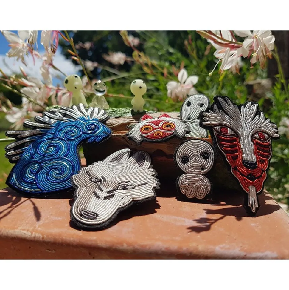 Embroidered Jewel Brooch Moro - Princess Mononoke