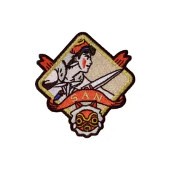 Embroidery Badge Sticker San - Princess Mononoke