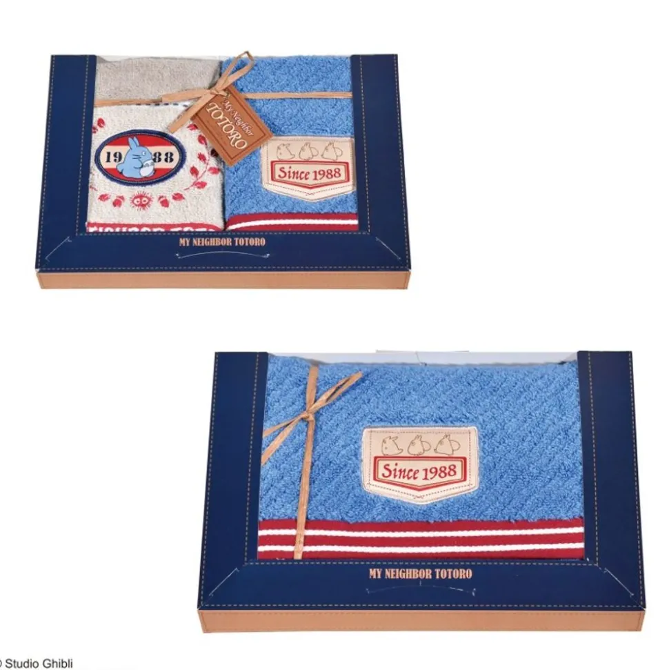 Gift Box 3 Towels Denim Stitching - My Neighbor Totoro