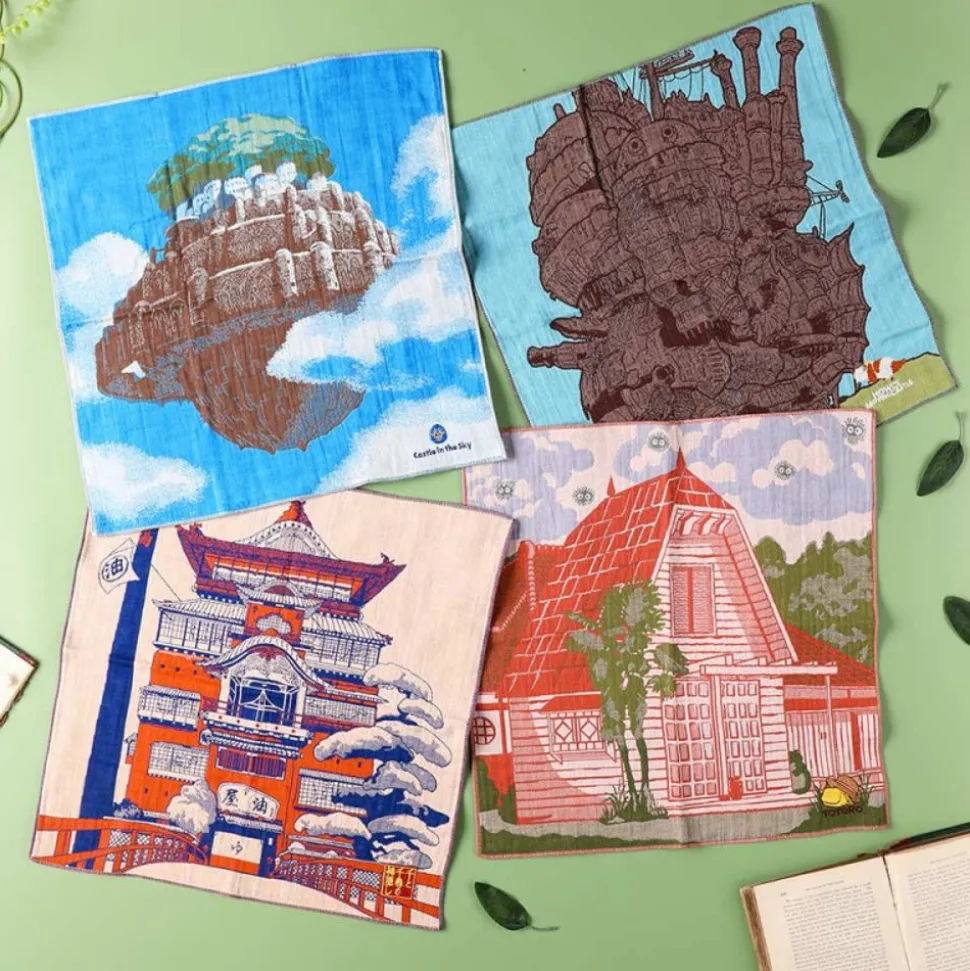Imabari Handkerchief Hauru'S Castle 40X40 Cm - Howl'S Movingcastle