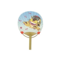 Japanese Bamboo Fan Catbus And Dragonfly - My Neighbor Totoro