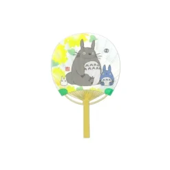 Japanese Bamboo Fan Totoro & Sunflower - My Neighbor Totoro