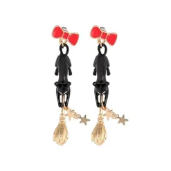 Jiji With Broom Pierced Earrings - Kiki'S Delivery Service