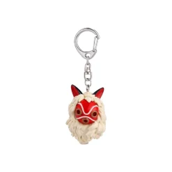 Keychain San'S Mask And Kodama - Princess Mononoke