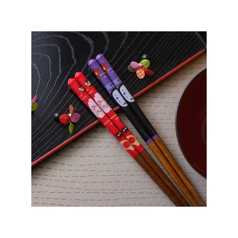 Lacquered Chopsticks 21Cm No Face & Lantern - Spirited Away