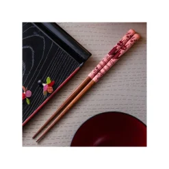 Lacquered Chopsticks 21Cm Sketches Pink - Kiki'S Delivery Service