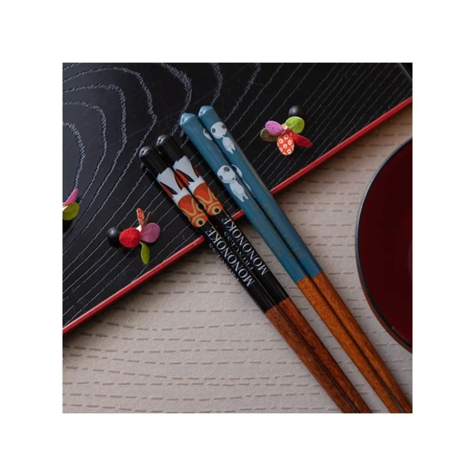 Lacquered Chopsticks 21Cm San'S Mask - Princess Mononoke