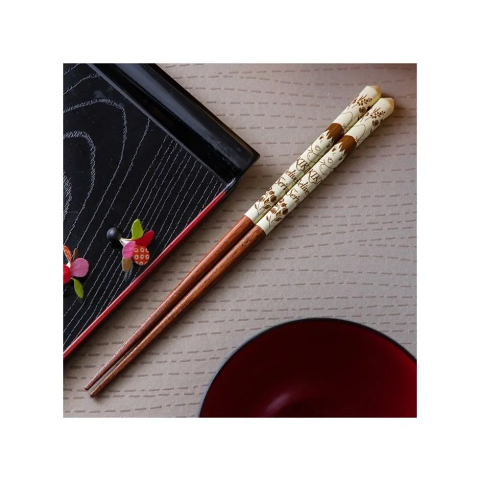 Lacquered Chopsticks 21Cm Sketches Yellow - Kiki'S Delivery Service