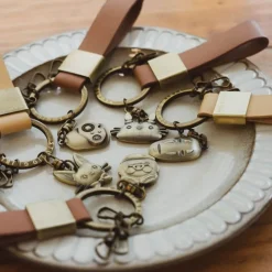 Leather Key Chain No Face - Spirited Away