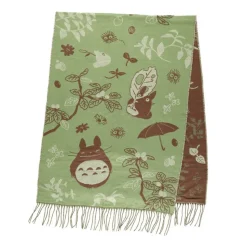 Light Green Stole Totoro & Catbus - My Neighbor Totoro