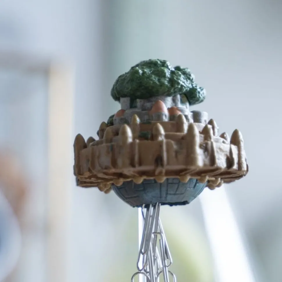 Magnetic Paper Clip Holder Flying Castle - Castle In The Sky