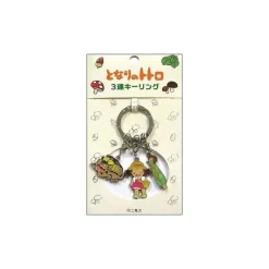 Metal Key Chain Catbus 3 Characters - My Neighbor Totoro
