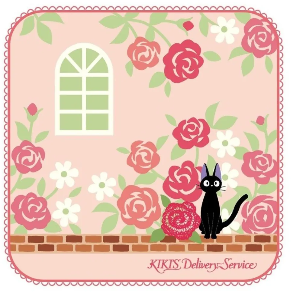 Mini Serviette Jardin De Roses 25 X 25 Cm - Kiki La Petite Sorciere
