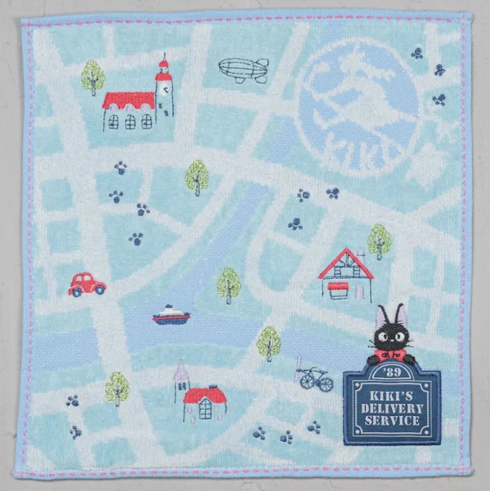 Mini Towel City Map 25X25 Cm - Kiki'S Delivery Service