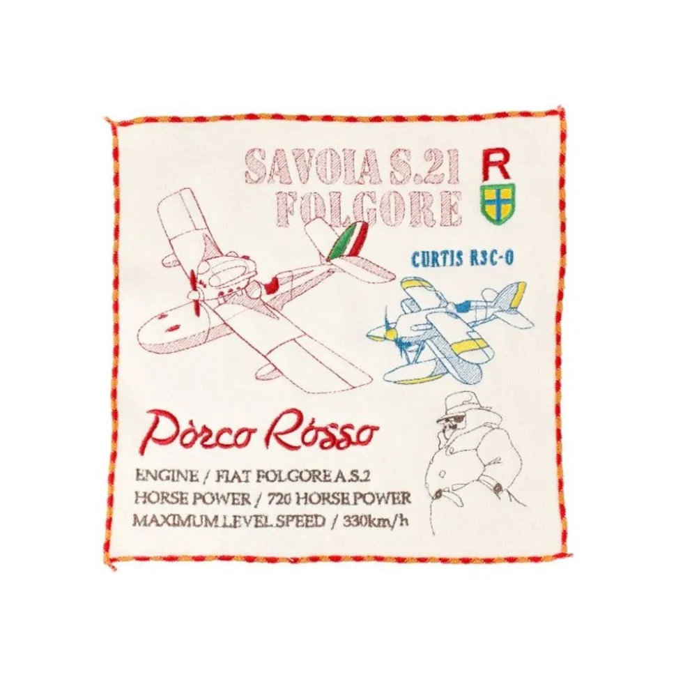 Mini Towel Seaplanes 25X25 Cm - Porco Rosso