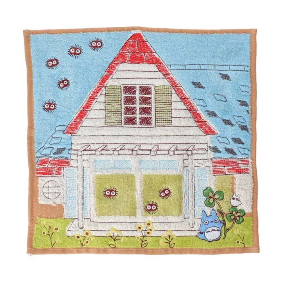 Mini Towel Totoro & Kusakabe House 25X25 Cm - My Neighbor Totoro