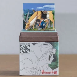 Paper Craft Ashitaka Et Yakul - Princess Mononoke