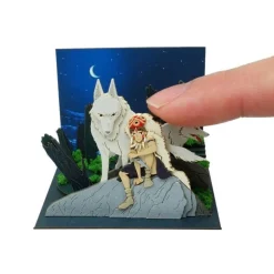 Paper Craft San And Moro Under The Moon - Princess Mononoke