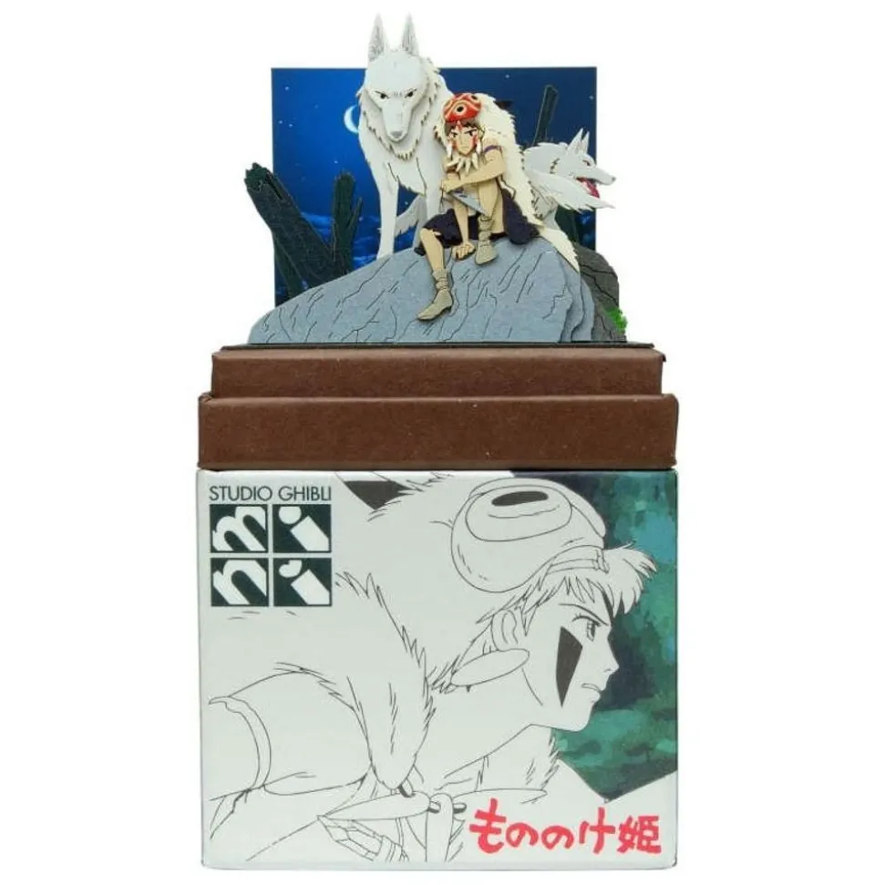 Paper Craft San And Moro Under The Moon - Princess Mononoke